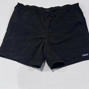 PATAGONIA Baggies 6” Inseam Swim Trunks‎ Shorts Men XL Black W Mesh Liner Pocket